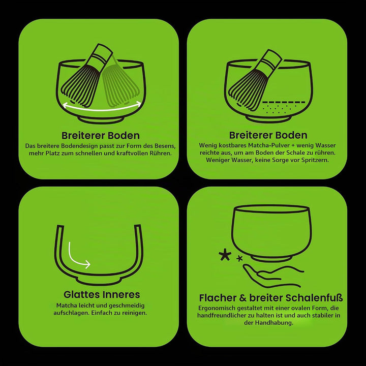 Japanische Matcha-Schale aus Keramik mit Schneebesenhalter, 510 ml. TEANAGOO K14, Blau, Chawan Match
