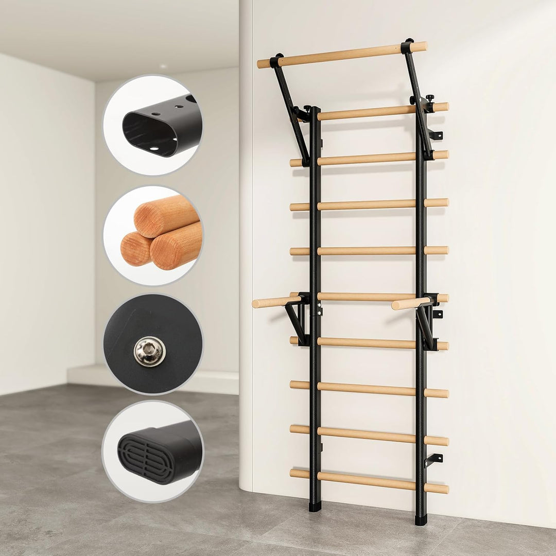 DHT Bracket Essentials – Stall & Klimmzug-Dip-Bars für Zuhause & Büro, Calisthenics & Workouts Singl