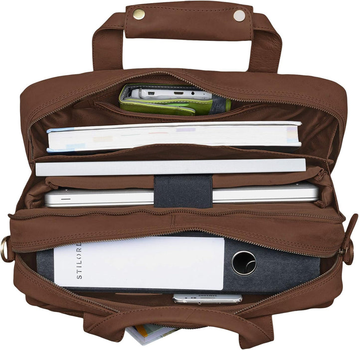 STILORD 'Adventure' Lehrertasche Herren Damen Aktentasche Office Büro Schulter- oder Umhängetasche B