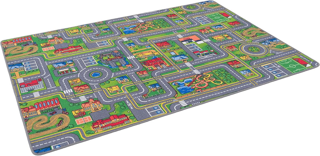 Pergamon Strassenteppich Beidseitig Kinder Spielteppiche für Kinderzimmer und Spielzimmer 80x160 cm