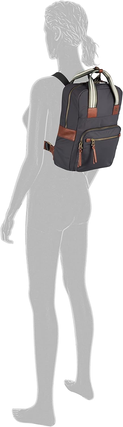camel active Damen Bags Bari Rucksack Backpack, 14 L Grün Dark Grey, Dark Grey