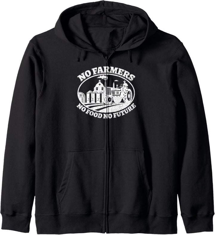 No Farmers No Food No Future Landwirtschaft Trecker Biobauer Kapuzenjacke