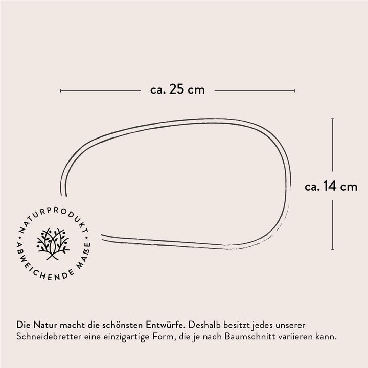 DAS OLIVENHOLZBRETT® Schneidebrett Olivenholz, / Frühstücksbrett/Brotzeitbrett aus Holz, mit etwas R