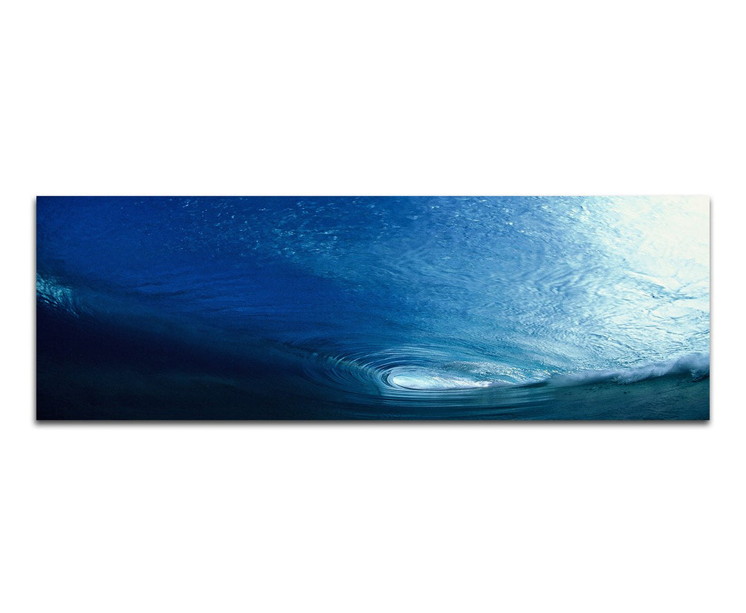 Paul Sinus Art Panoramabild auf Leinwand und Keilrahmen 150x50cm Meer Wasser Strudel