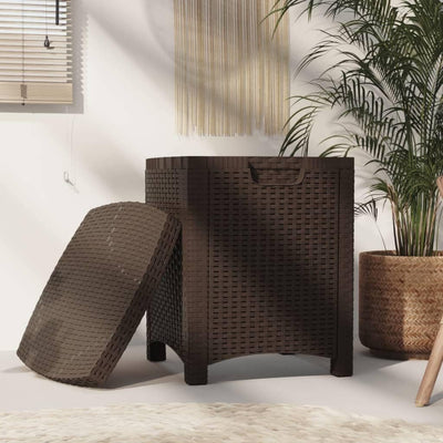 Garten-Aufbewahrungsbox PP Rattan 39x39x46 cm Gartenbox Auflagenbox Aufbewahrungstruhe Gartentruhe K