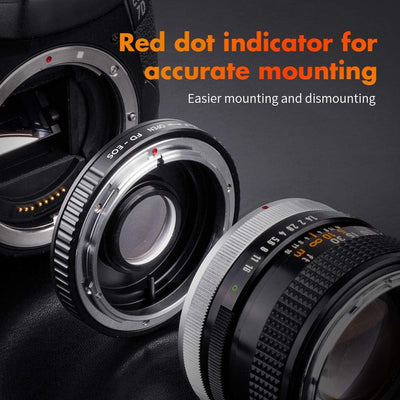 K&F Concept FD-EOS Objektivadapter Adapter Canon Objektiv Adapterring für Canon FD FL Objektiv an Ca