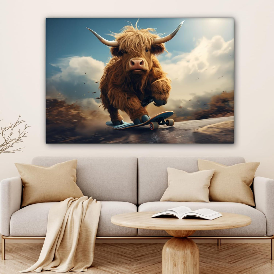 MuchoWow© Bild auf Leinwand Gross 120x80 cm XXL Schlafzimmer Bilder Wand Deko Wohnzimmer Modern Wand