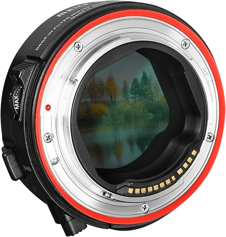Meike MK-EFTR-C Metal Auto-Focus Mount Lens Adapter with Drop-in Filters for Canon EF/EF-S Lenses to