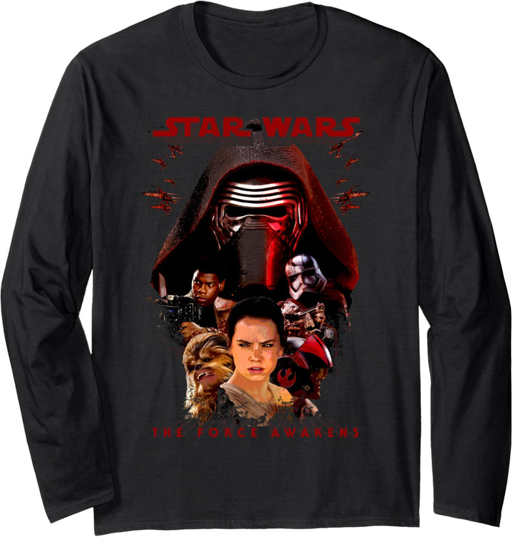 Star Wars The Force Awakens Group Shot Langarmshirt