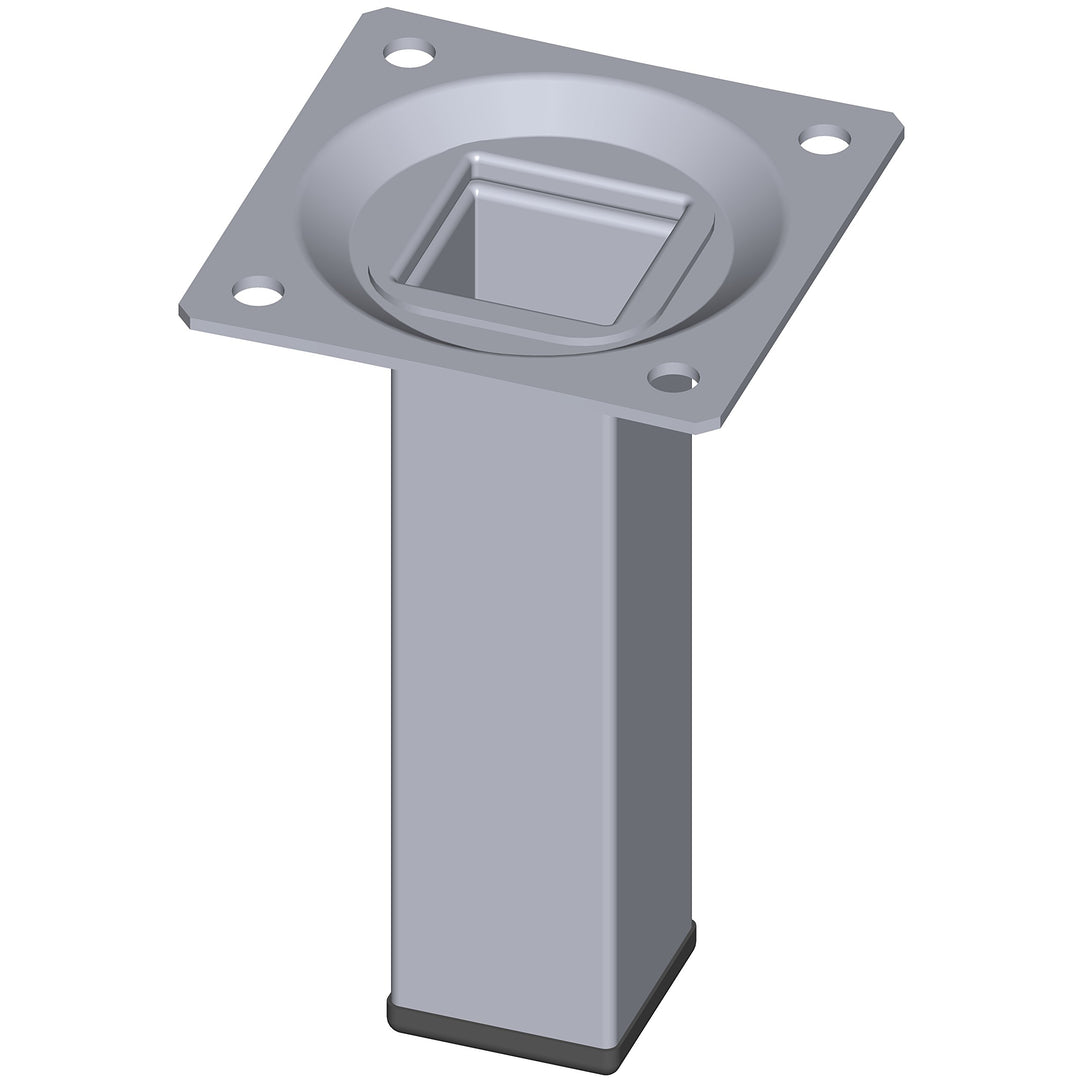 Element System Möbelfuss eckig – Vierkant-Metallfuss, ideal als Tischbein für die Gestaltung individ