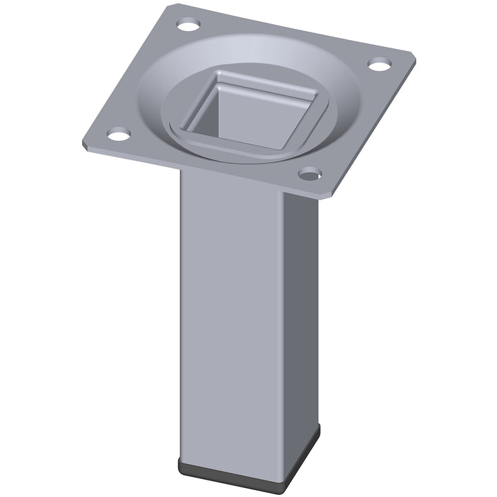 Element System Möbelfuss eckig – Vierkant-Metallfuss, ideal als Tischbein für die Gestaltung individ