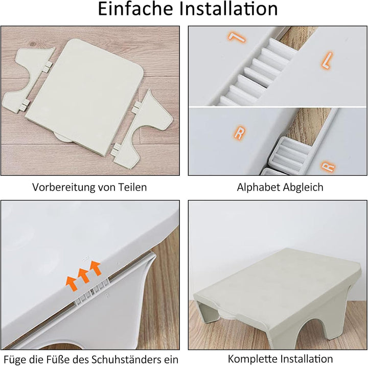 Schuhschlitze Organizer, 4 Stück Schuh Organizer Stapelbar, Rutschfest Schuhe Schrank Schuhorganizer