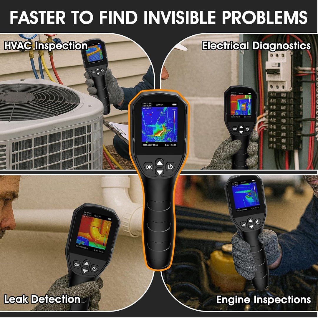 Handheld Wärmebildkamera, 96 * 96 IR Thermal Imaging Camera 25Hz TISR 240 * 240, -20°C bis 550°C, NE