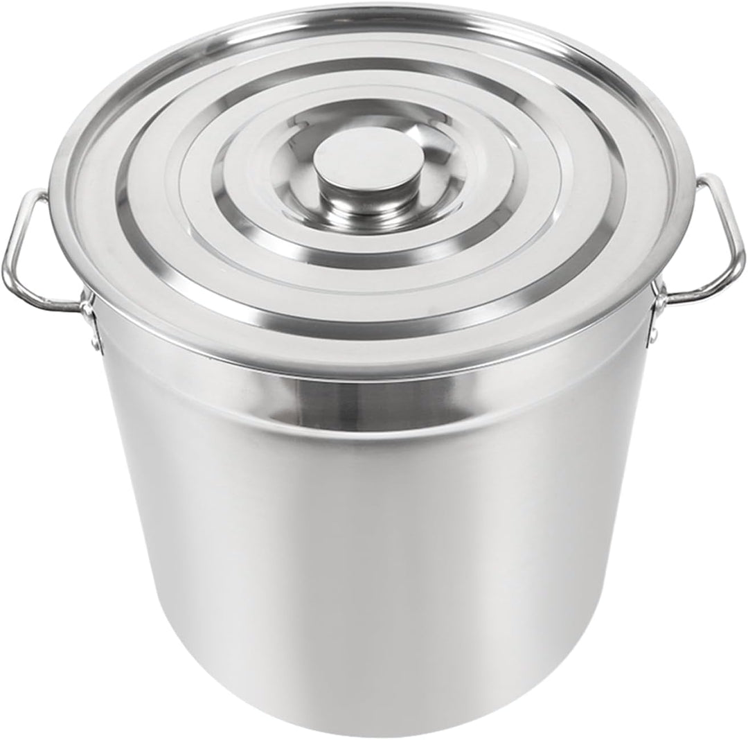 Grosses Catering Kochtopf, Suppentopf mit Deckel, 50 Liter Edelstahl Kochtöpfe, Gastronomie Gastrono