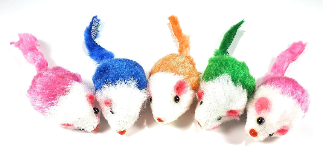 Tera Mice Katzenspielzeug Mäuse mit Katzenminze, gemischt, 10 Stück
