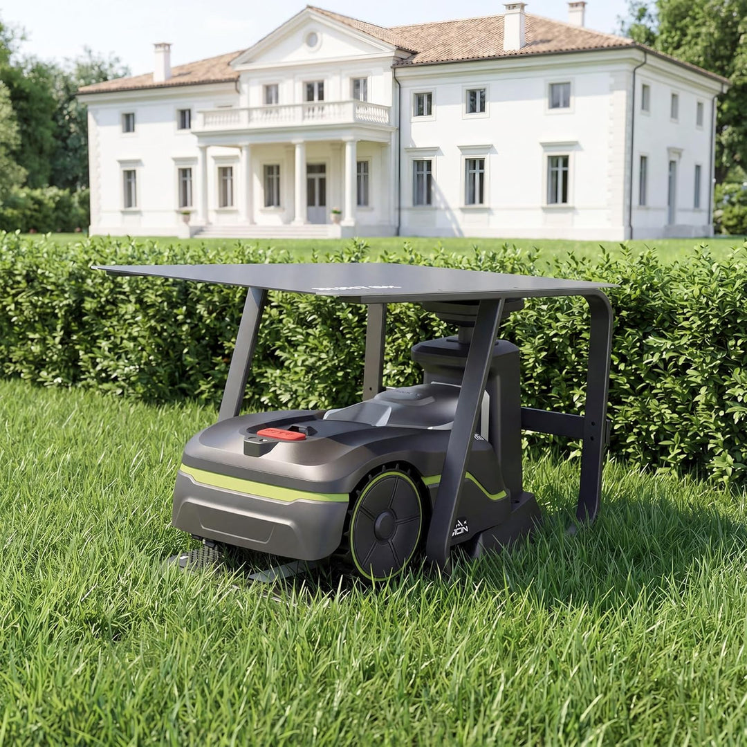 SUNTEK Mähroboter Garage mit Transparentem Dach, UV-beständiger Wetterschutz Unterstand für Mährobot