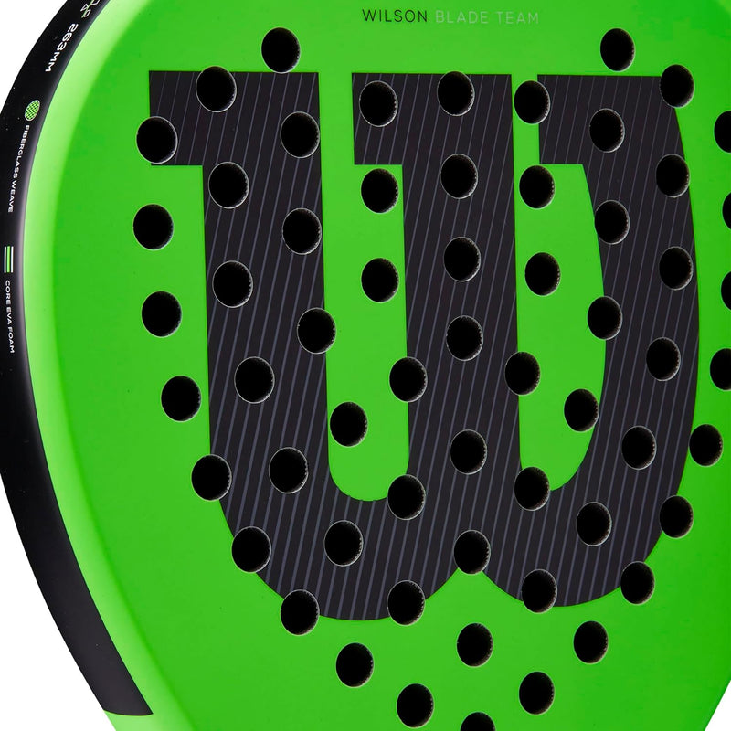 Wilson Padel-Schläger Blade Team v2, Fiberglas/Eva, 370 g Green, Green