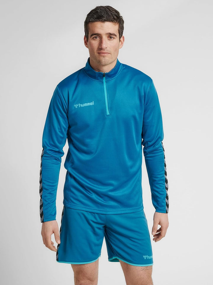 hummel Herren Hmlauthentic Half Zip Sweatshirt Sweatshirt S Celestial, S Celestial