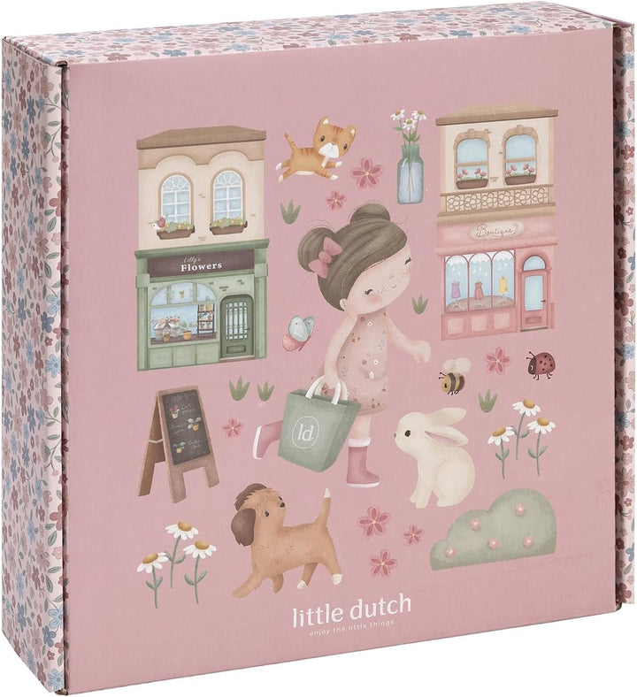 Little Dutch Bastelset/Kreativitätsbox XL - für Mädchen ab 3 Jahren - Kreativ Basteln Aufkleber Stic