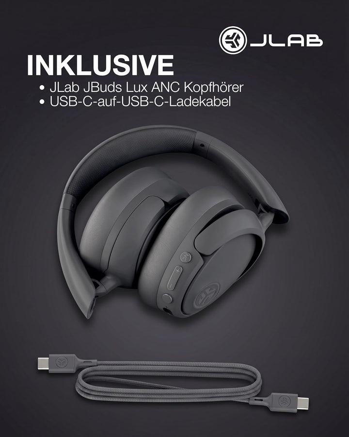 JLab JBuds LUX ANC Smart Noise Cancelling Over Ear Kopfhörer Bluetooth kabellos mit Mikrofon und akt