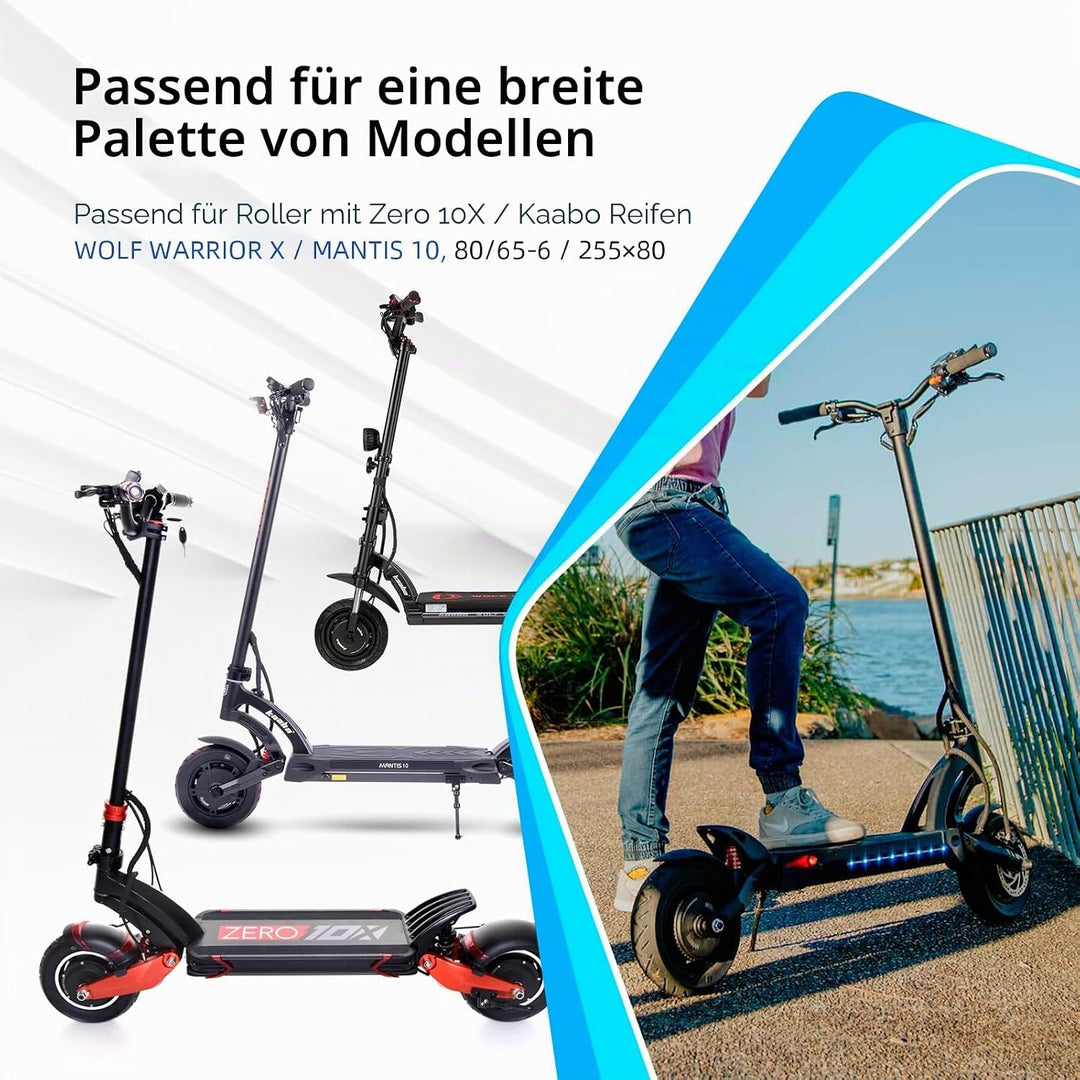 Ulip 10 x 3/255 x 80 (80/65-6) Reifen für Elektroroller, 10 Zoll, Ersatzreifen, vorne oder hinten, f