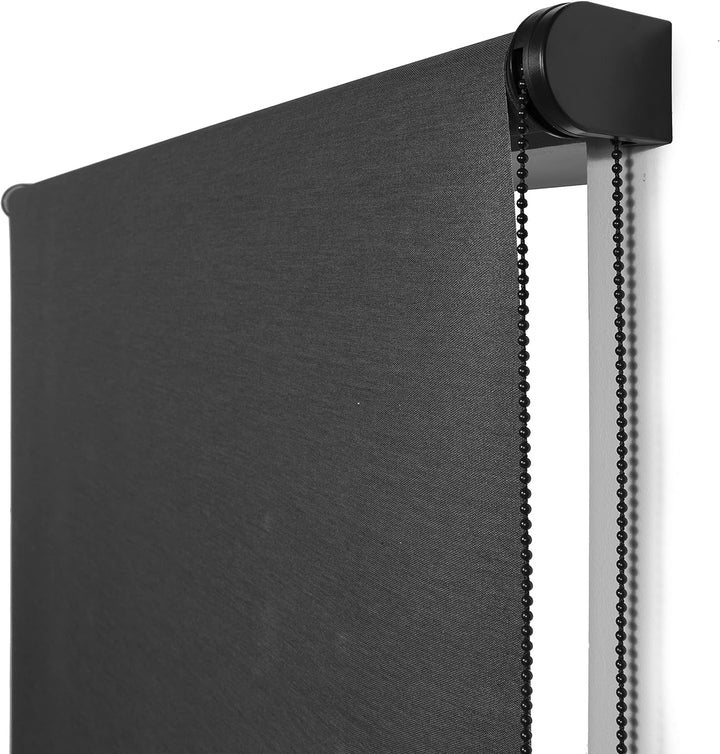 Blindecor Ara Premium | Hochwertiges durchscheinendes glattes Rollo - Anthrazitgrau, 80 x 190 cm (Bx