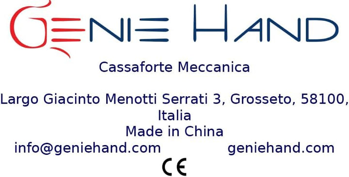 Genie Hand | Mechanische Möbeltresor für Zuhause mit Schlüssel, Tresor Safe – Doppelbartschloss Extr