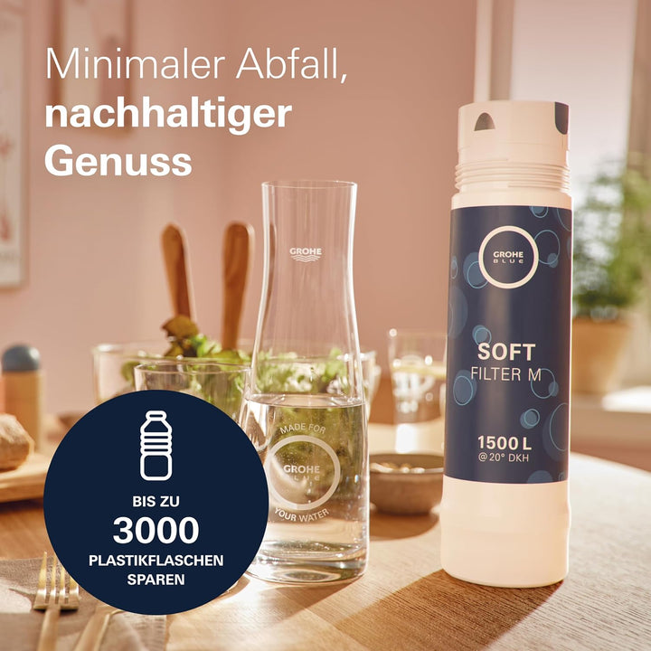 GROHE Blue - BWT Austauschfilter (M-Size, Kapazität 1500 l bei 20° dKH, 5-Phasen-Filter), 40430001 1