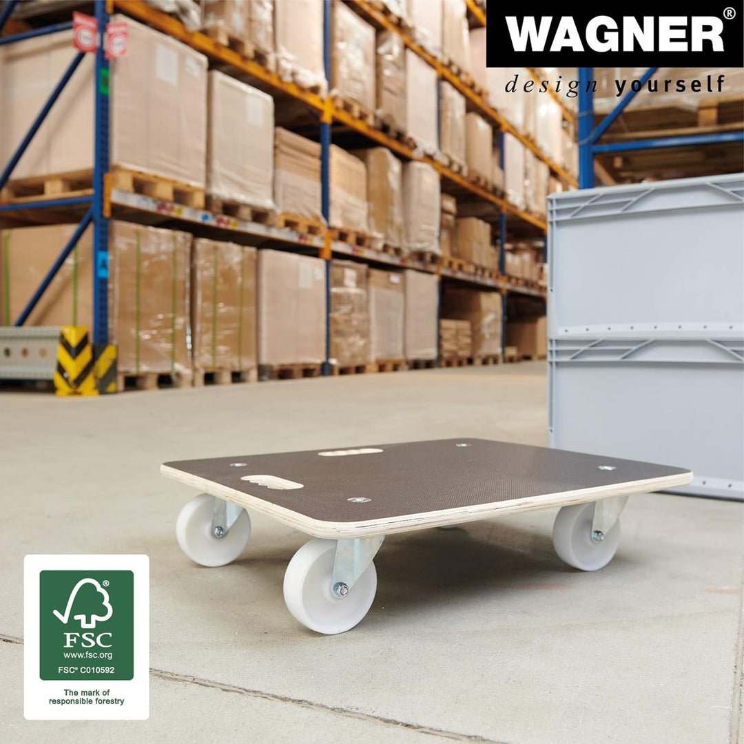 Wagner Transporthilfe MM 1113 I 59 x 49 x 13,5 cm - Tragkraft 400 kg - für schwer beladene Kisten &
