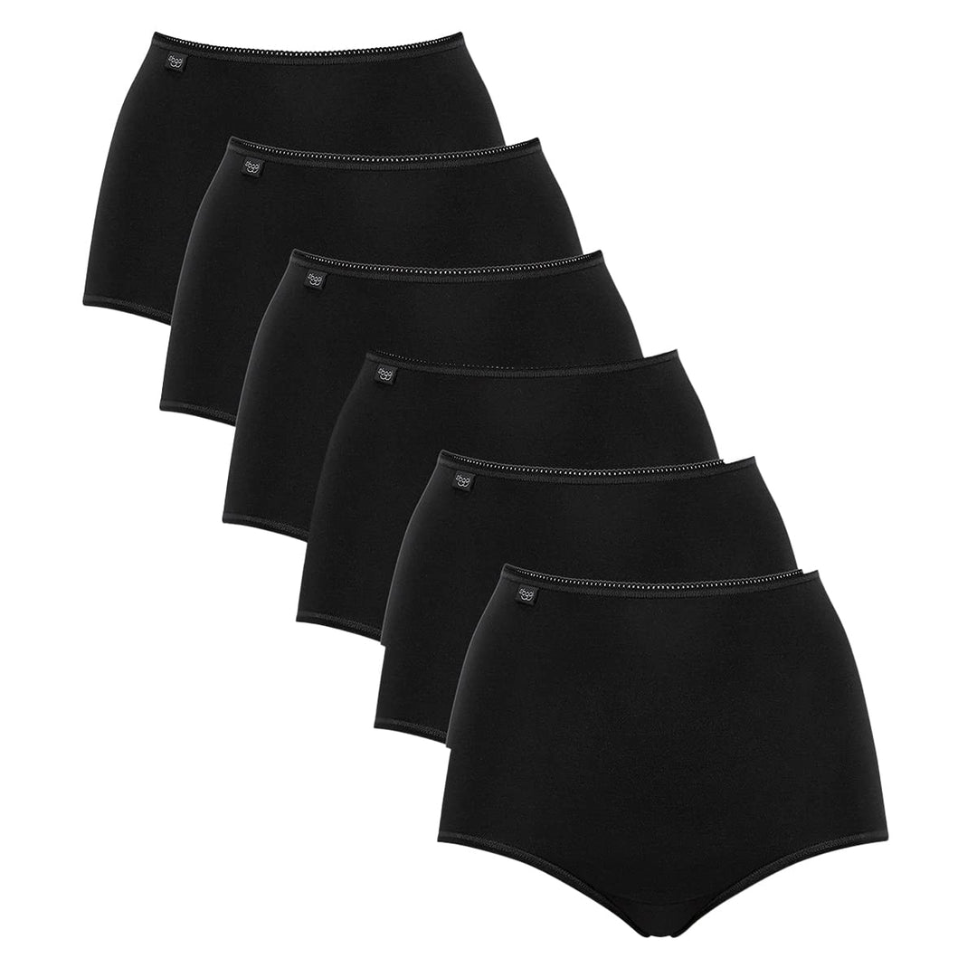 Sloggi Damen Slip (3er Pack) 50 6 X Schwarz, 50 6 X Schwarz