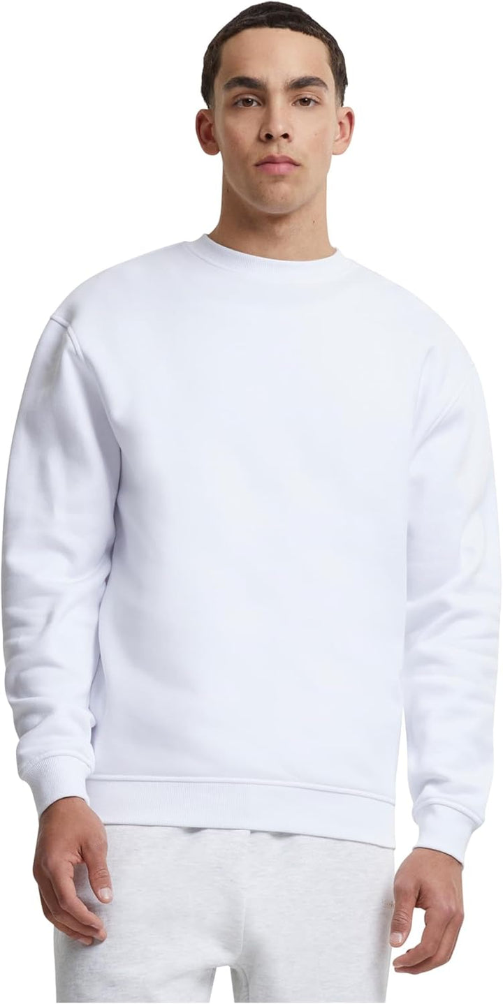 Urban Classics Herren Crewneck Sweatshirt S Weiss, S Wei&#xDF;