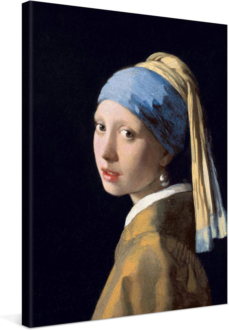 PICANOVA – Jan Vermeer – Girl With a Pearl Earing 60x80cm – Bild auf Leinwand – Premium Kunstdruck A