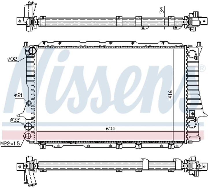 Nissens 60457 Kühler, Motorkühlung