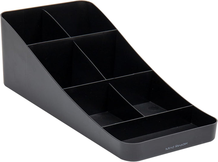 Mind Reader COMP7-BLK Anchor Collection Organizer für Kaffeetassen und Gewürze, 7 Fächer, Kunststoff