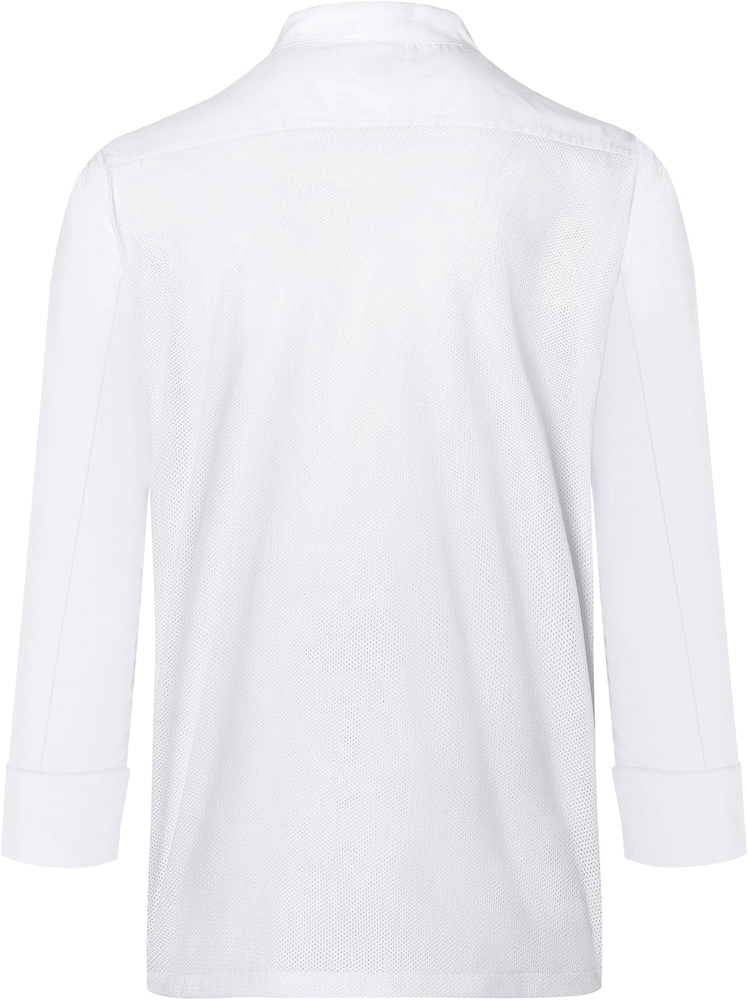 Karlowsky Langarm Überwurf-Kochhemd Basic Damen Herren Unisex 65% Polyester / 35% Baumwolle XS Weiss