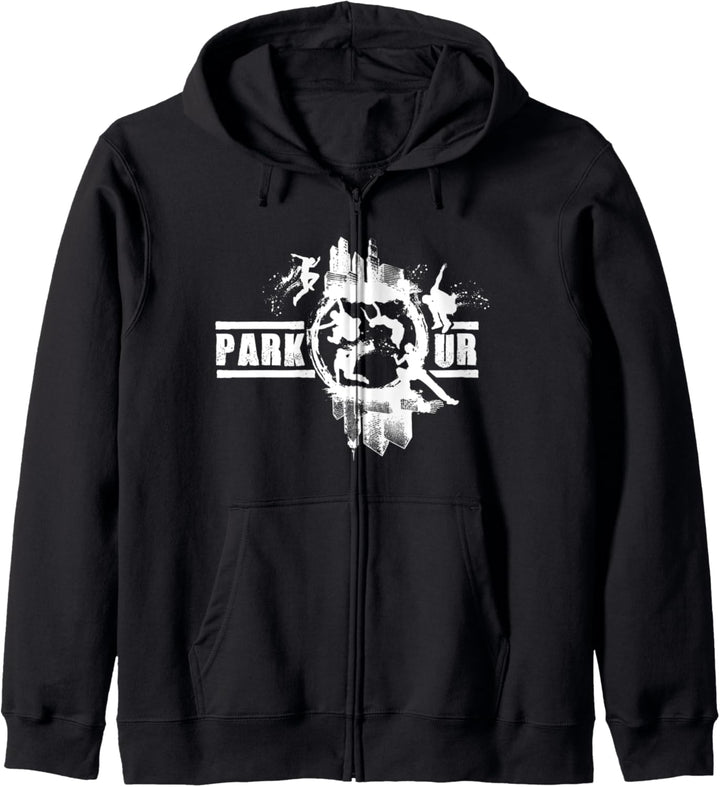 Parkour Kleidung mit Parkour Bewegungen Kapuzenjacke