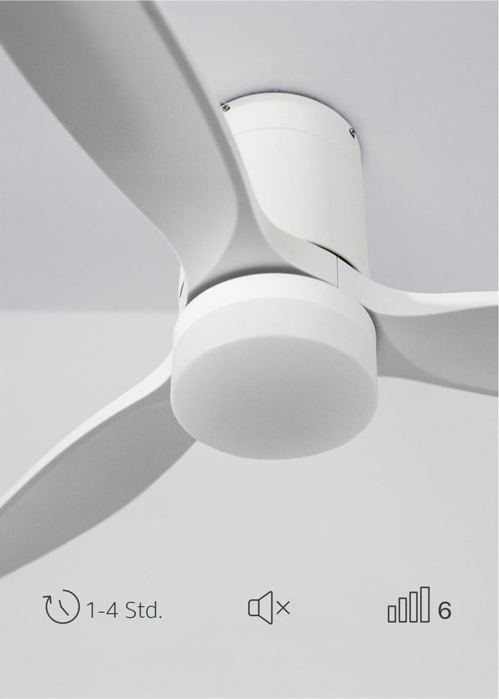CREATE / WINDCALM S/Deckenventilator ABS mit Beleuchtung Weiss mit WLAN und Fernbedienung / 40W, lei