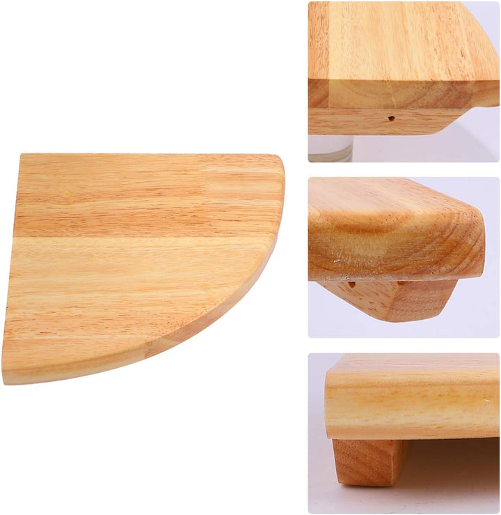 BESPORTBLE 23 cm Holz Eckregal Fächerförmige Ecke Schwimmbrett Veranstalter Display Lagerung Wandreg