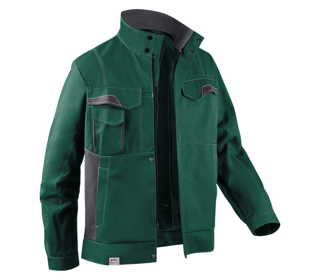 KÜBLER IMAGE DRESS NEW DESIGN Arbeitsjacke grün, Grösse 32, Herren-Arbeitsjacke aus verstärkter Baum