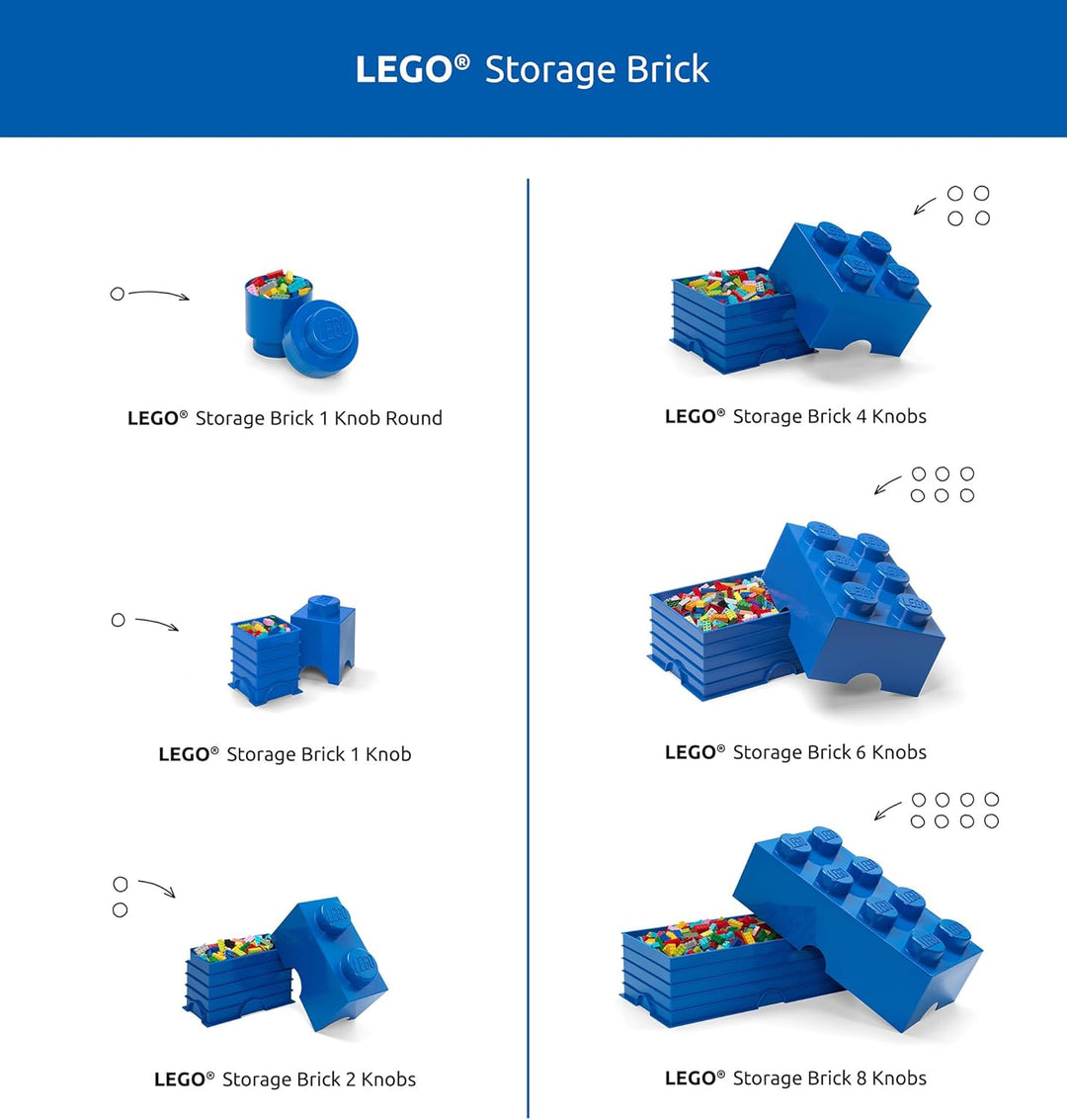 Room Copenhagen Lego Schublade 4 Noppen, 1 Fach, stapelbare Box, 4,7 l, Dunkegrau, 199-Dark Stone Gr