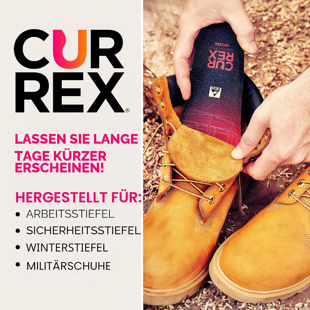 CURREX WorkPro Einlegesohle für Arbeitsschuhe – Upgrade für deine Sicherheitsschuhe , EU 42-44 , Med