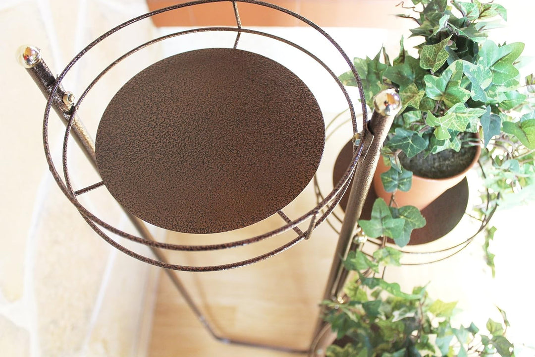 DanDiBo Blumentreppe Metall 90 cm Blumenständer mit 3 Ablagen Art.2A Blumenregal Blumensäule Pflanze
