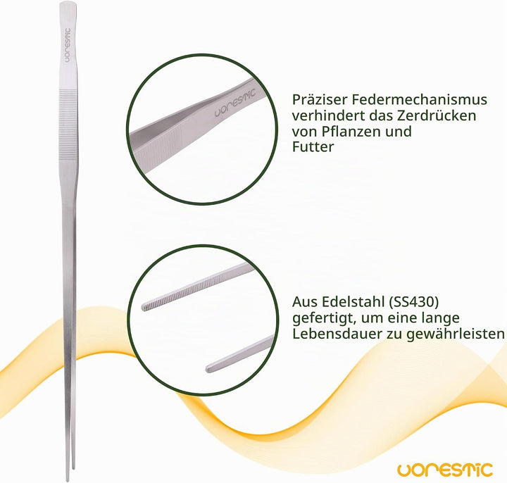 VORESTIC Gerade Aquarium Pinzette 60 cm, Pflanzen Aquarium Zange 60 cm, Sehr Lange Pinzette 60 cm, P
