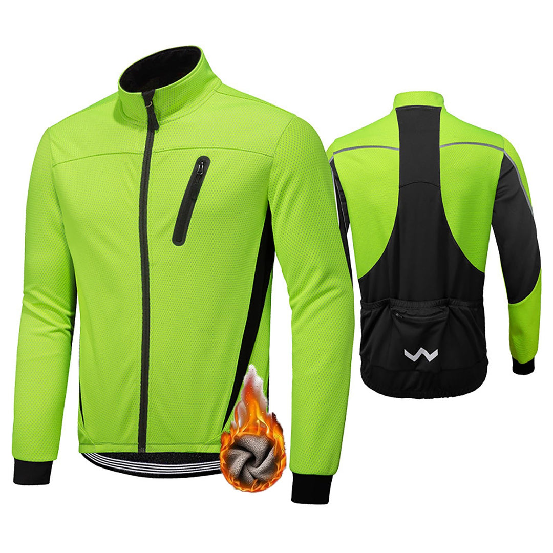 Herren Fahrradjacke Polarfleece-Futter Wasserdicht Winter Thermal Radjacke winddicht regenfest dicke