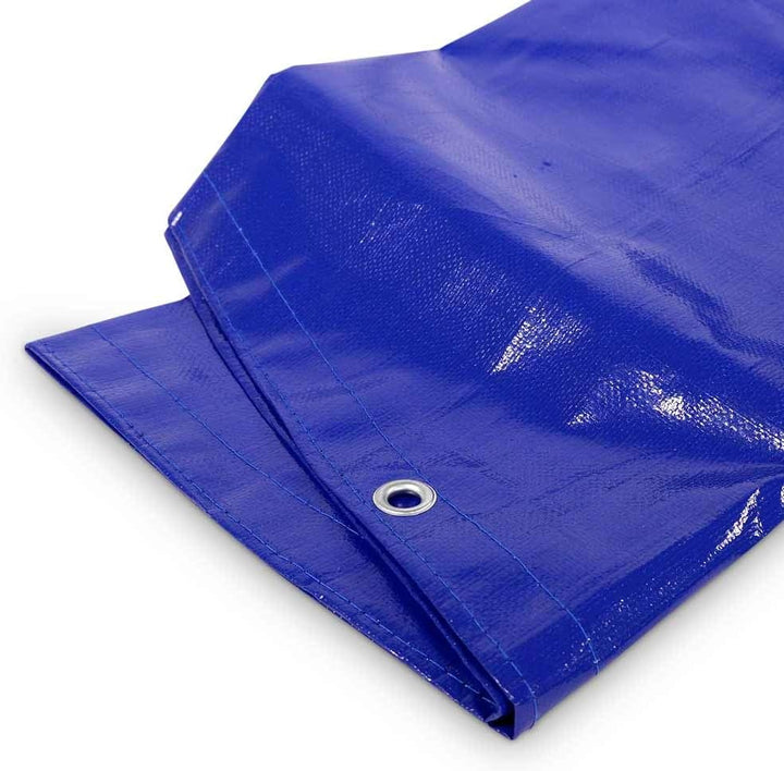 Premium Abdeckplane Rundpool 200 g/m² blau schwarz | Sommer- und Winterabdeckung | Schwimmbad Poolab