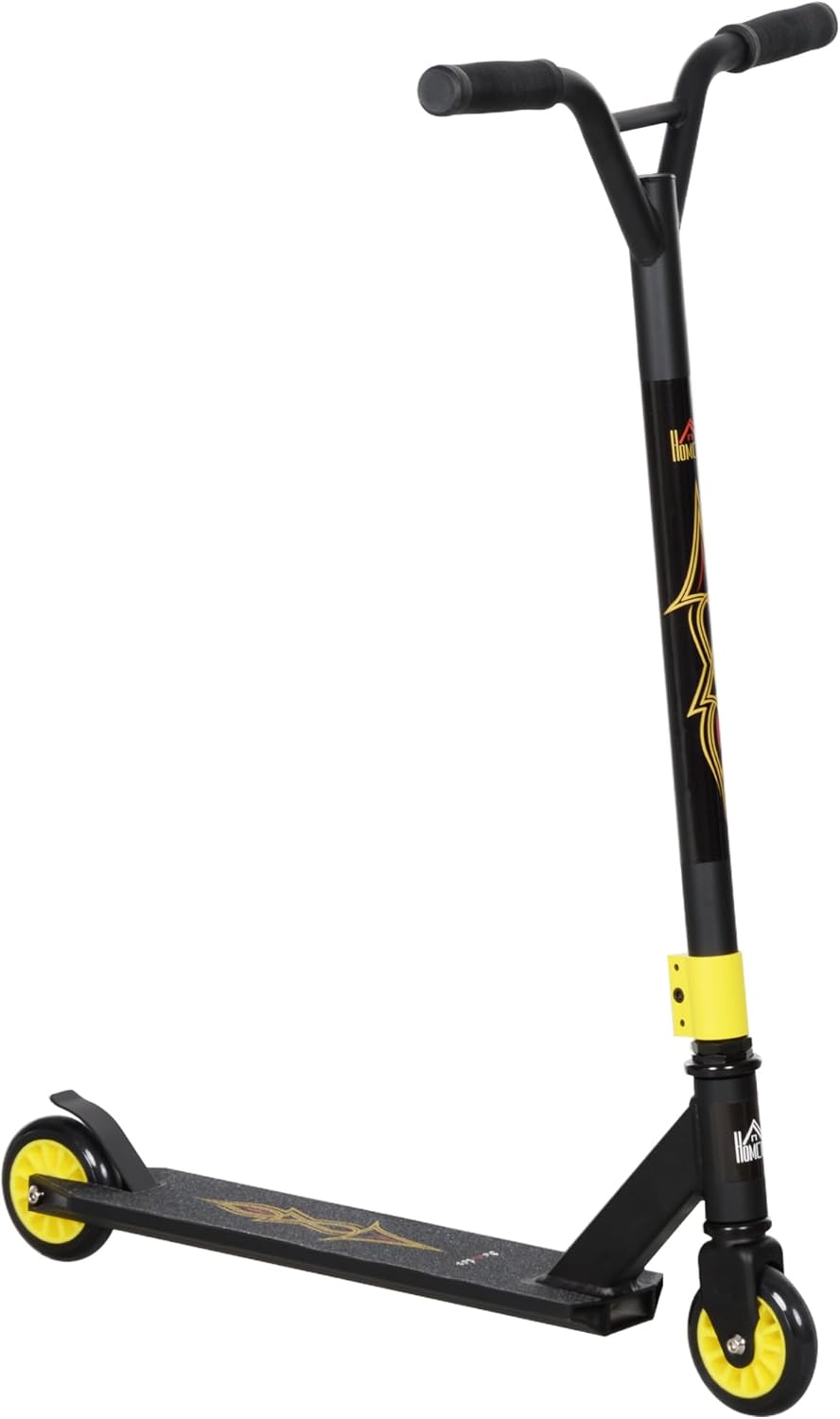 HOMCOM Pro Stunt Scooter, Tretroller, Freestyle Tricks, mit 100mm PU-Rädern, für Kinder und Erwachse