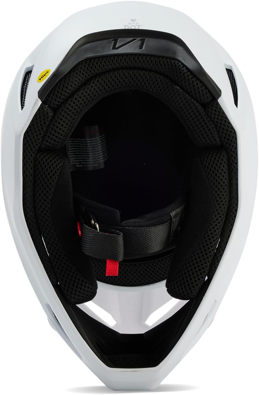 Fox Racing V1 Motocross-Helm, mattweiss, Grösse L L Mattweiss, L Mattweiss