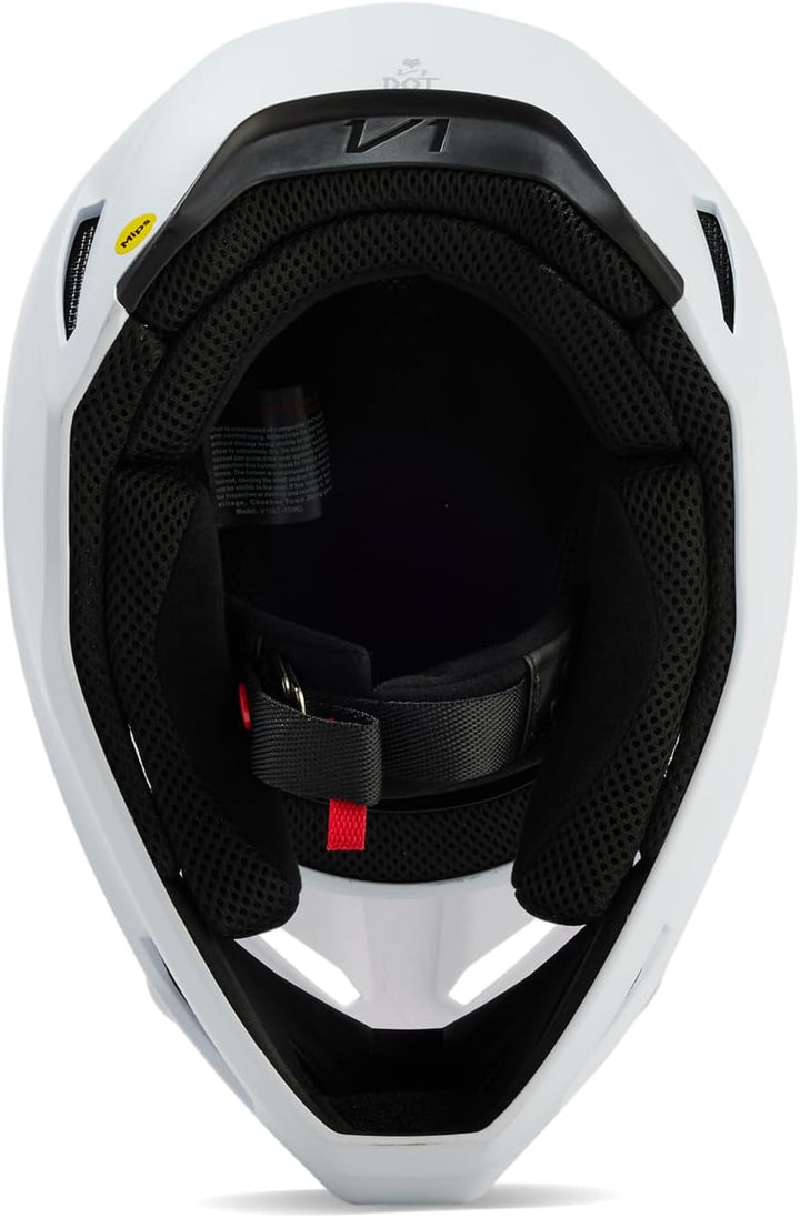 Fox Racing V1 Motocross-Helm, mattweiss, Grösse L L Mattweiss, L Mattweiss