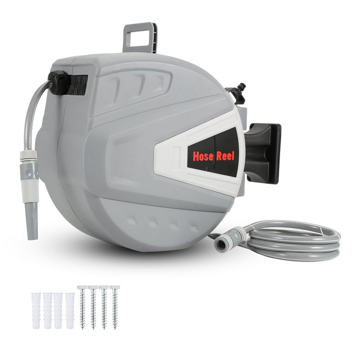 Schlauchtrommel Schlauchbox 20+2m, Automatik Schlauchaufroller 180°,Wand-Schlauchbox mit Handbrause