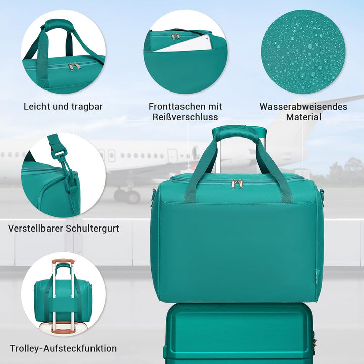 KONO Gross Reisekoffer Rollkoffer Set Gepäcksets 2 Teilig, 74cm Gross Trolley Koffer mit Ryanair Rei